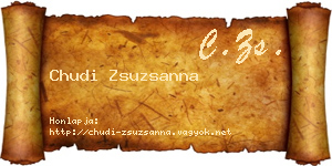 Chudi Zsuzsanna névjegykártya